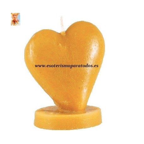 VELAS CORAZON MIEL