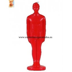 VELA FIGURA HOMBRE ROJO