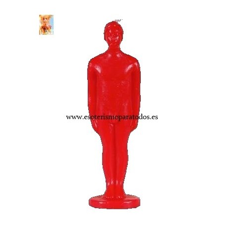 VELA FIGURA HOMBRE ROJO