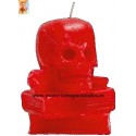 CALAVERA ROJA CON LIBRO