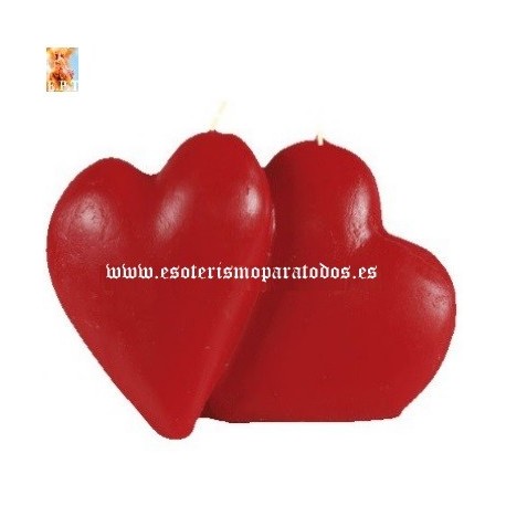 CORAZONES ROJO VELAS  FIGURA